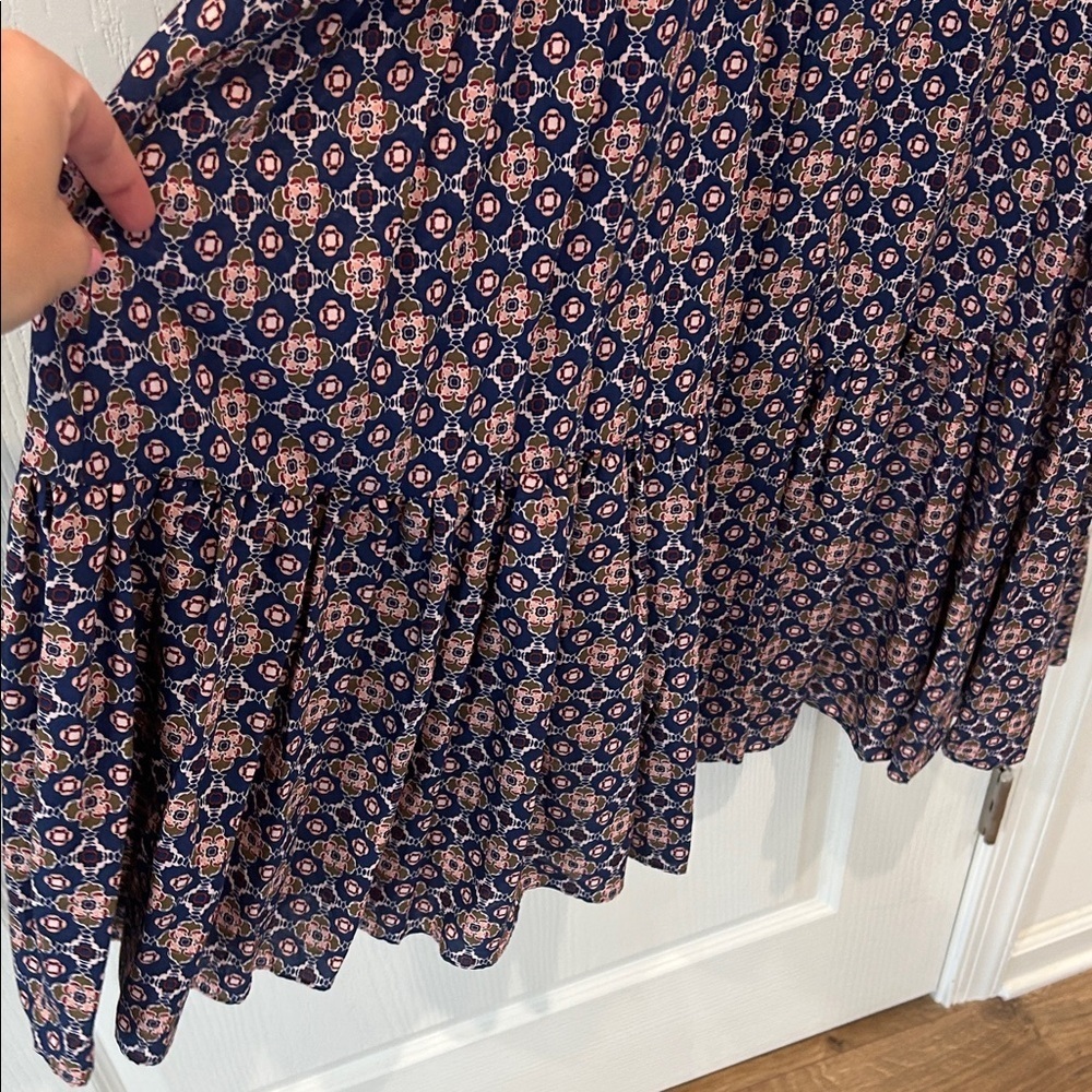 Misa Los Angeles Navy Floral Long Sleeve Dress - Picture 7 of 11